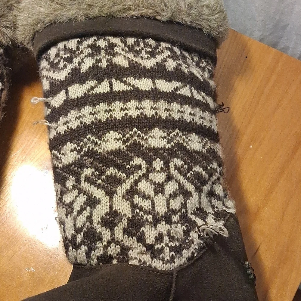 Corral Winter Cozy Knit Patterned Boots Size 7